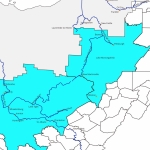 Map approximating areas covered Lake Tight and Lake Monongahela