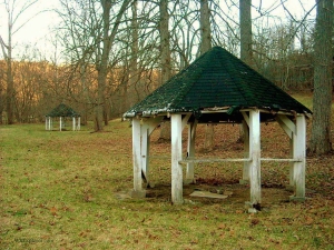 Photographed in 2005, Dr. Wylie constructed pavilions at the iodine and salt springs in the 1970s. (Photo: David Sibray)