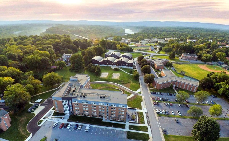 Shepherd University With Blue Ridge In Distance
