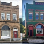 Badly painted brick at Grantsville WV