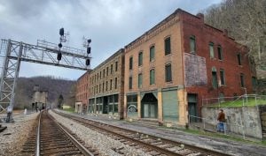 Buildings in historic Thurmond, West Virginia