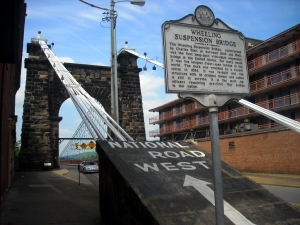 National Road at Wheeling Suspension Bridge