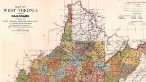 Section Of 1918 Map Of West Virginia Railroads