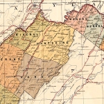 Map showing eastern panhandle of West Virginia