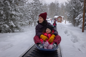 Sledding at Blackwater Falls