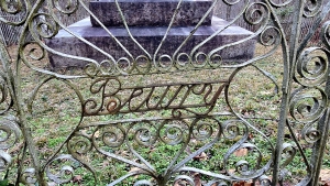 Metal gate at Beury Monument