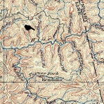 Map showing Panther Branch on Blue Creek