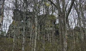 Budding trees will soon obscure the view of and from the Devil's Tea Table.