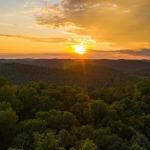 Sunset over Forks-of-Coal Natural Area
