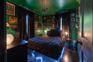 "Mothmanor" at Fayetteville, near the edge of the gorge, plays on the cryptid theme.