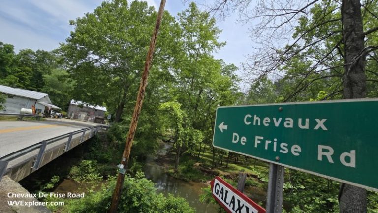 The name Chevaux De Frise often attracts the attention of travelers stopping at the Washburn General Store.