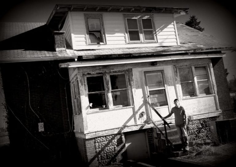 Historian Cody Straley visits the Dreamland Tragedy House, which has been demolished.