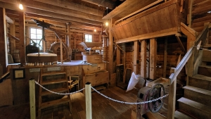 Inside the Glade Creek Grist Mill