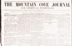 Mountain Cove Journal, 1852