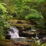 Secret waterfall on New River Gorge Hiking Trails