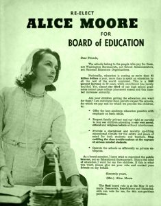 Alice Moore Re-election Poster