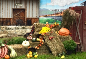 Helms says residents celebrate autumn with colorful displays.