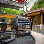 Gondolas on tram at Pipestem Resort State Park