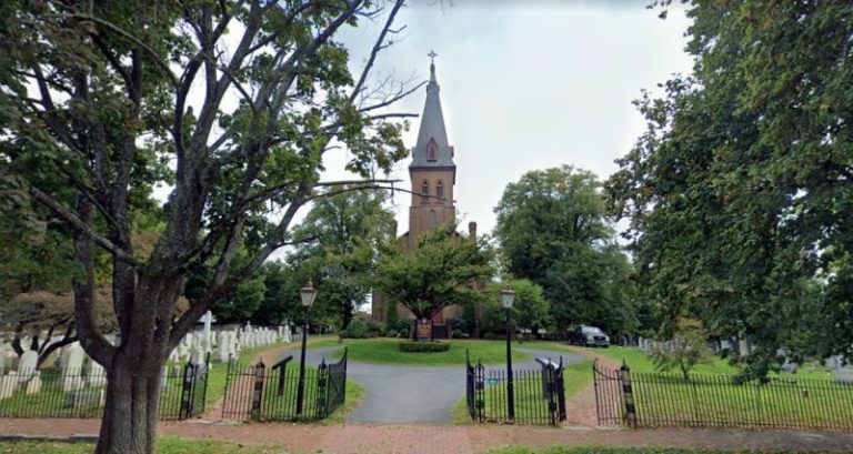 John Yates Beall lies in the Zion Episcopal churchyard in Charles Town, West Virginia