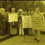 Kanawha County Textbook Wars: Protesters rally in Kanawha County during the textbook conflict.