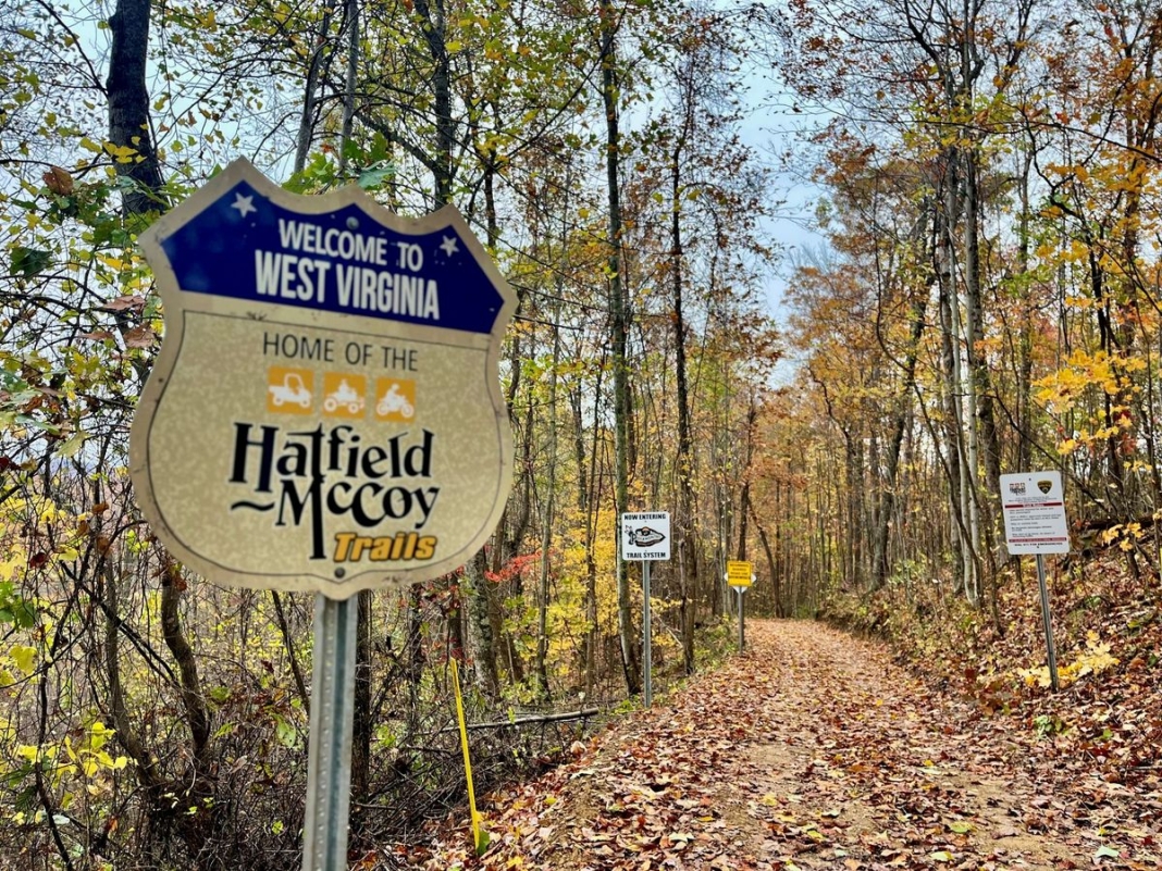 Junction of Hatfield-McCoy trails and Spearhead trails