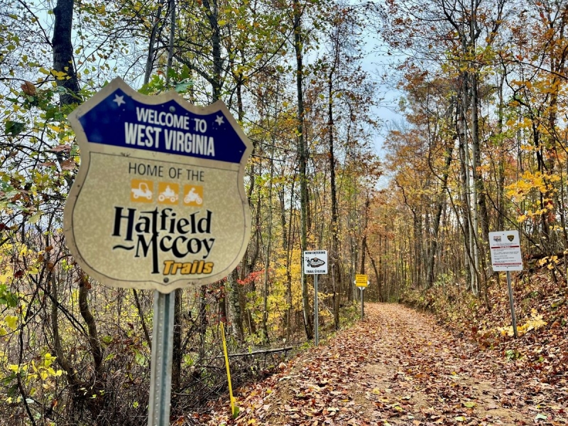Junction of Hatfield-McCoy trails and Spearhead trails