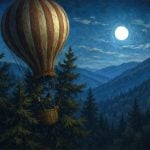 The "Star of the West" is caught in the treetops near Clayton, West Virginia..