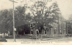 The Mercer County courthouse at Princeton in the 1870s.