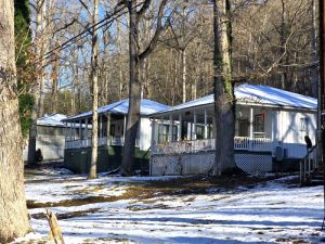 Row of historical Summer Cottages at Barger Springs