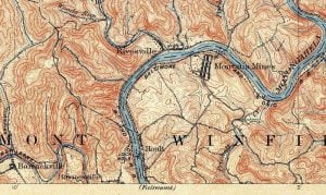 Neerly House Mystery: "Hoult" appears in a section of a 1905 U.S. Geological Survey Map of the Blacksville, West Virginia, quadrangle.