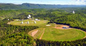 An hour's drive east of Green Bank, Sugar Grove benefits from the same mountain isolation. (Photo courtesy Station HYPO)