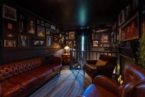 A cryptid-themed vacation rental, Mothmanor, includes a whole-house escape room. (Photo courtesy Appalachian Escapes)