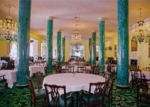 Dining in West Virginia: The main dining room at The Greenbrier has served dignitaries and nobility since the 1913.