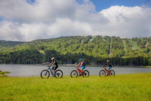 Snowshoe’s summer season centers around the Snowshoe Bike Park, which features downhill and cross-country trails ranging from beginner routes to advanced terrain.