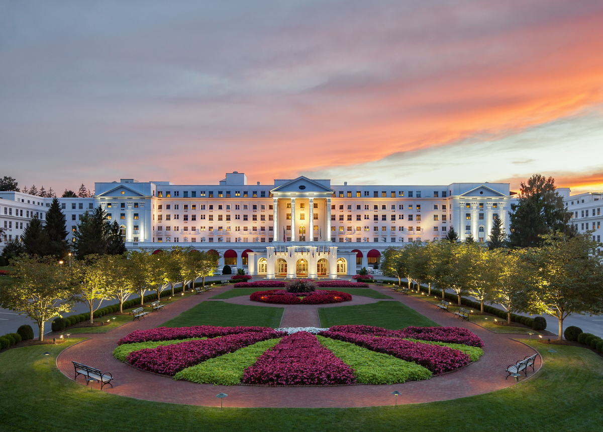 Lodging in West Virginia is most frequently found in and near its largest cities, in resort areas, and along its major highways. (Photo courtesy The Greenbrier)