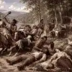 A party of travelers bound for the Cumberland Gap in 1779 were scalped and captured in what is remembered as the Pauley Massacre.