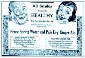 In addition to attracting tourists to the Greenbrier Valley, Pence Springs Mineral Water was bottled and sold. 