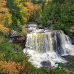 Blackwater Falls in Tucker County ranks among the tallest and most visited waterfalls in West Virginia, drawing hundreds of thousands of visitors annually.