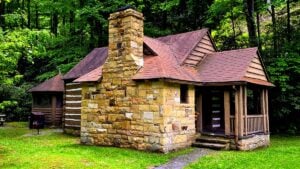 Watoga State Park is renowned for its ornate hand-built cabins.