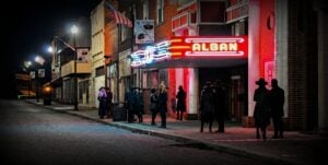 West Virginia Film! Festivalgoers gather outside the historic Alban Theater in St. Albans, West Virginia. The venue hosts the Deadhead Horror Film Festival, one of a growing number of film festivals helping expand opportunities for independent filmmakers across West Virginia. (Photo courtesy of Deadhead Horror Film Festival)