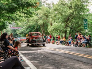 July 4 Festivals: Spectators line the streets of Alderson during the town's annual Fourth of July parade, one of West Virginia's longest-running Independence Day traditions.