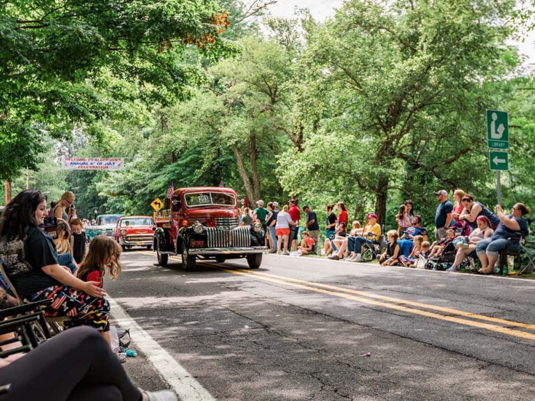 July 4 Festivals: Spectators line the streets of Alderson during the town's annual Fourth of July parade, one of West Virginia's longest-running Independence Day traditions.