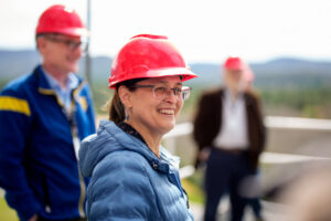 Maura McLaughlin, Eberly Family Distinguished Professor of Physics and Astronomy, WVU Eberly College of Arts and Sciences, is shown during a recent trip to the Green Bank Telescope in Pocahontas County.