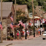 Historic Harpers Ferry is dressed in red, white and blue for Independence Day, drawing visitors to one of West Virginia's most iconic destinations during the Fourth of July holiday.