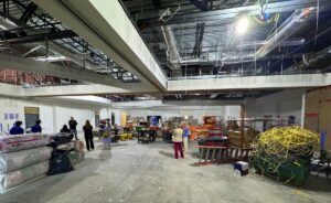 Constriuction continues within the Railyard Event & Conference Center at Elkins, West Virginia.
