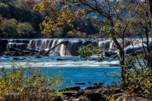Sandstone Falls, near the southern end of New River Gorge National Park and Preserve, spans nearly the entire width of the New River and offers one of the park's most impressive landscapes. (Photo: Rick Burgess)