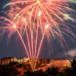 Fireworks burst over Snowshoe Mountain during the resort's annual Independence Day celebration. From mountaintop resorts to historic river towns, communities across West Virginia host some of Appalachia's most memorable Fourth of July celebrations. (Courtesy Kurtis Schachner / Snowshoe Mountain)