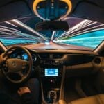 A driver approaches a busy interstate interchange, where merging traffic, unfamiliar routes and a loss of control can trigger anxiety for some motorists. Researchers at West Virginia University say driving anxiety is more common than many people realize. (Photo: Samuele Errico Piccarini)