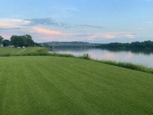 The Ohio River at present-day Ravenswood, W.Va., where George Washington is believed to have camped with Seneca leader Guyasuta and his hunting party during the 1770 expedition that helped shape his understanding of the American frontier.