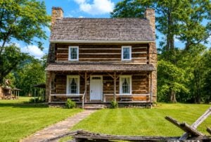 The James Graham House near Lowell, built about 1770–72, is the oldest surviving two-story log home in West Virginia and one of the Mountain State's most remarkable reminders of life on America's early frontier.